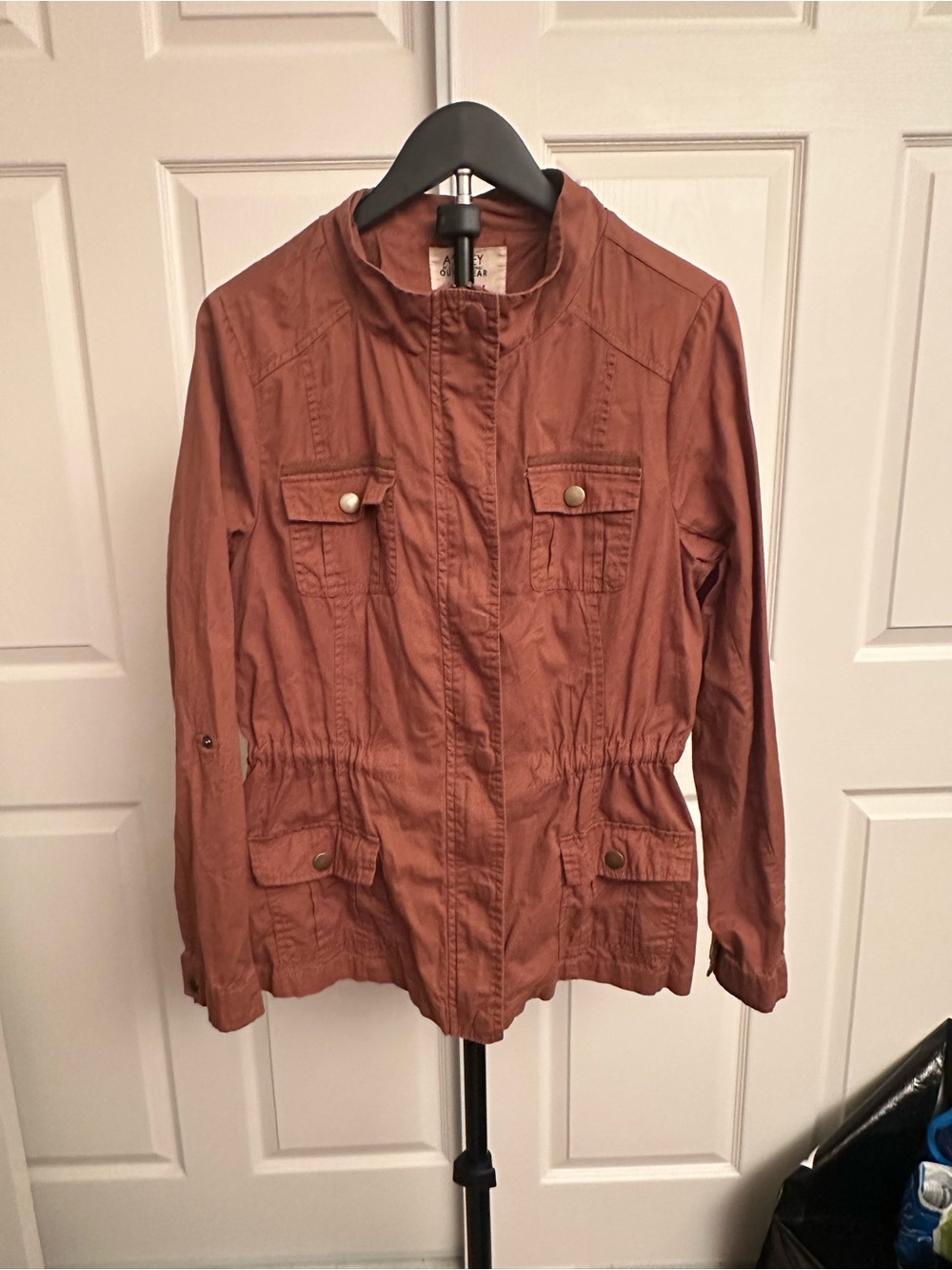 Ashley By 26 International Women's Rust-Brown Utility Jacket Size Medium